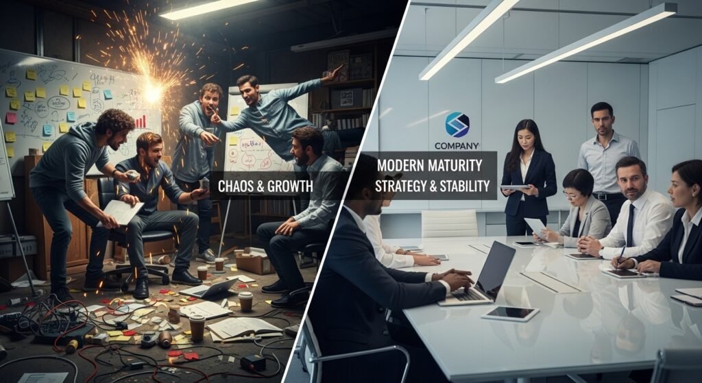 Early-stage explosiveness vs. modern maturity