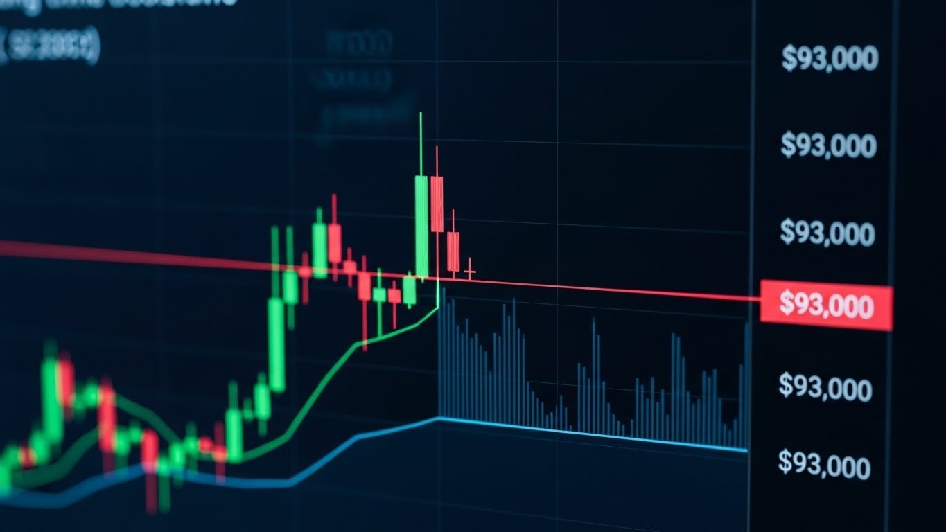BTC sits above reclaimed resistance near $93,000