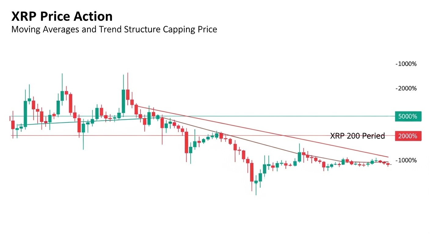 Moving averages and trend structure can cap XRP price